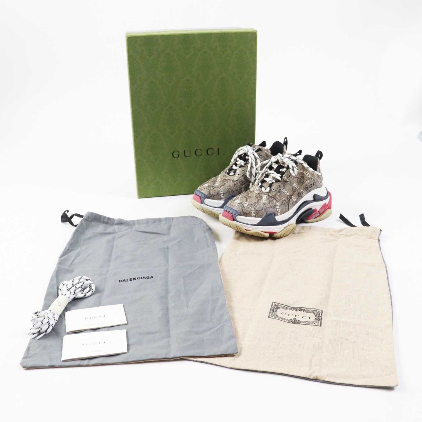 GUCCI sneakers PVC Multi Balenciaga collaboration TRIPLE S Triple S 23