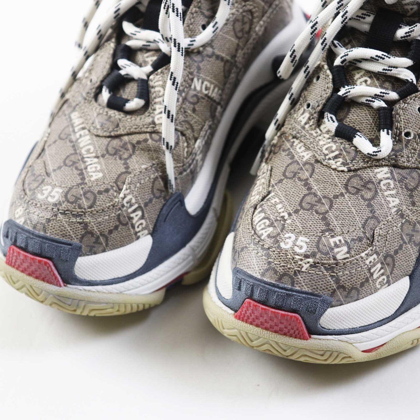 GUCCI sneakers PVC Multi Balenciaga collaboration TRIPLE S Triple S 23