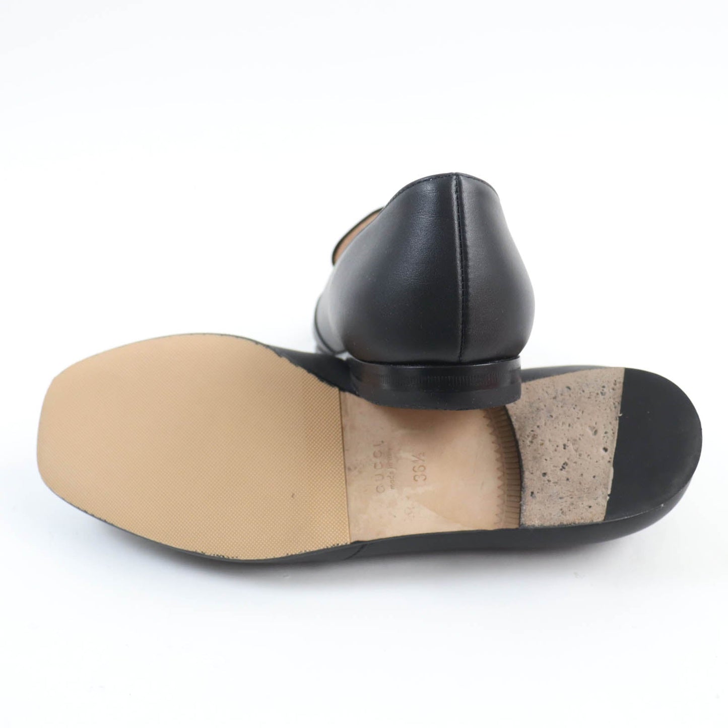GUCCI pumps 466702 leather black 36.5