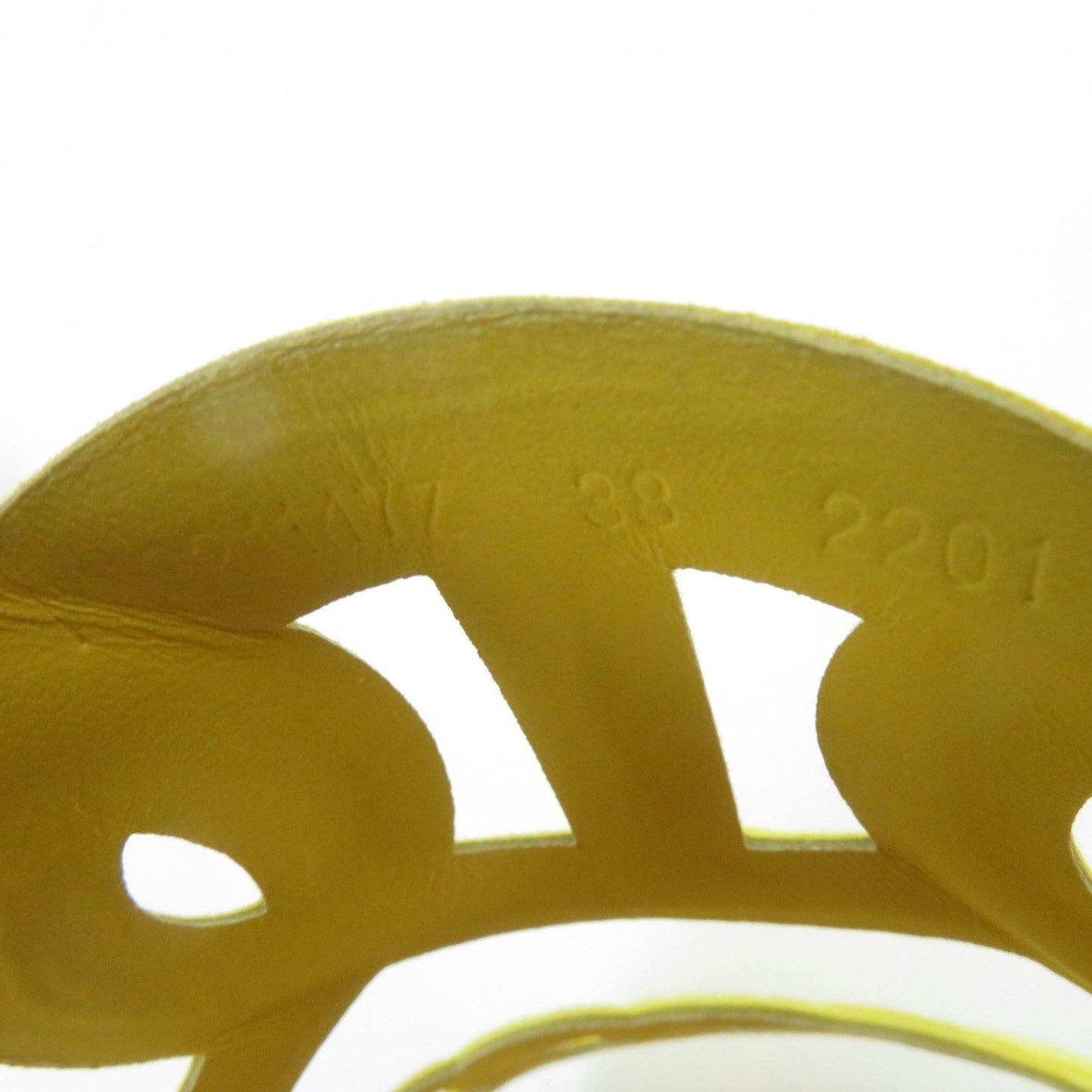 HERMES Sandals Suede leather yellow extra 38