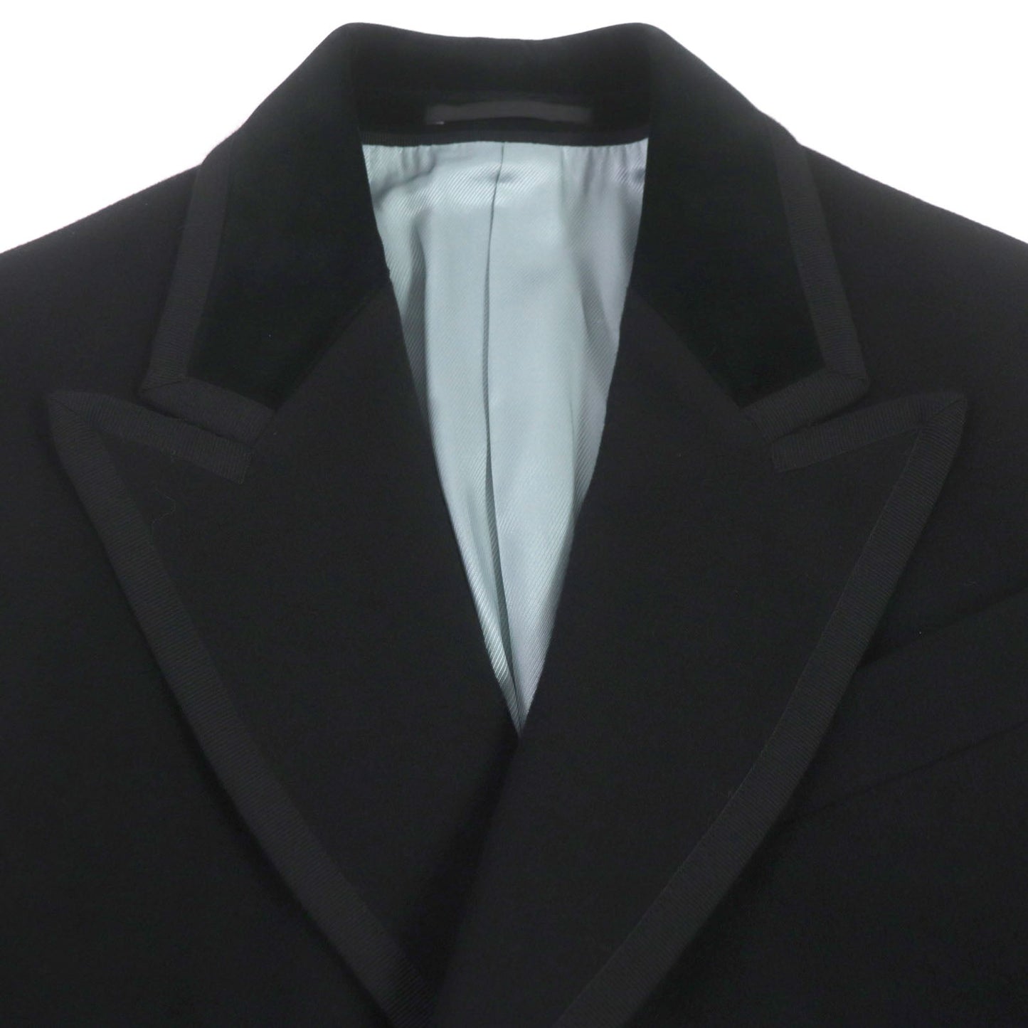GUCCI Chester coat 488545 Outer: 100% wool, Lining: 100% rayon, Sleeve lining: 100% cupra, Embroidery: 100% metal fiber black DIY mens 46 Used