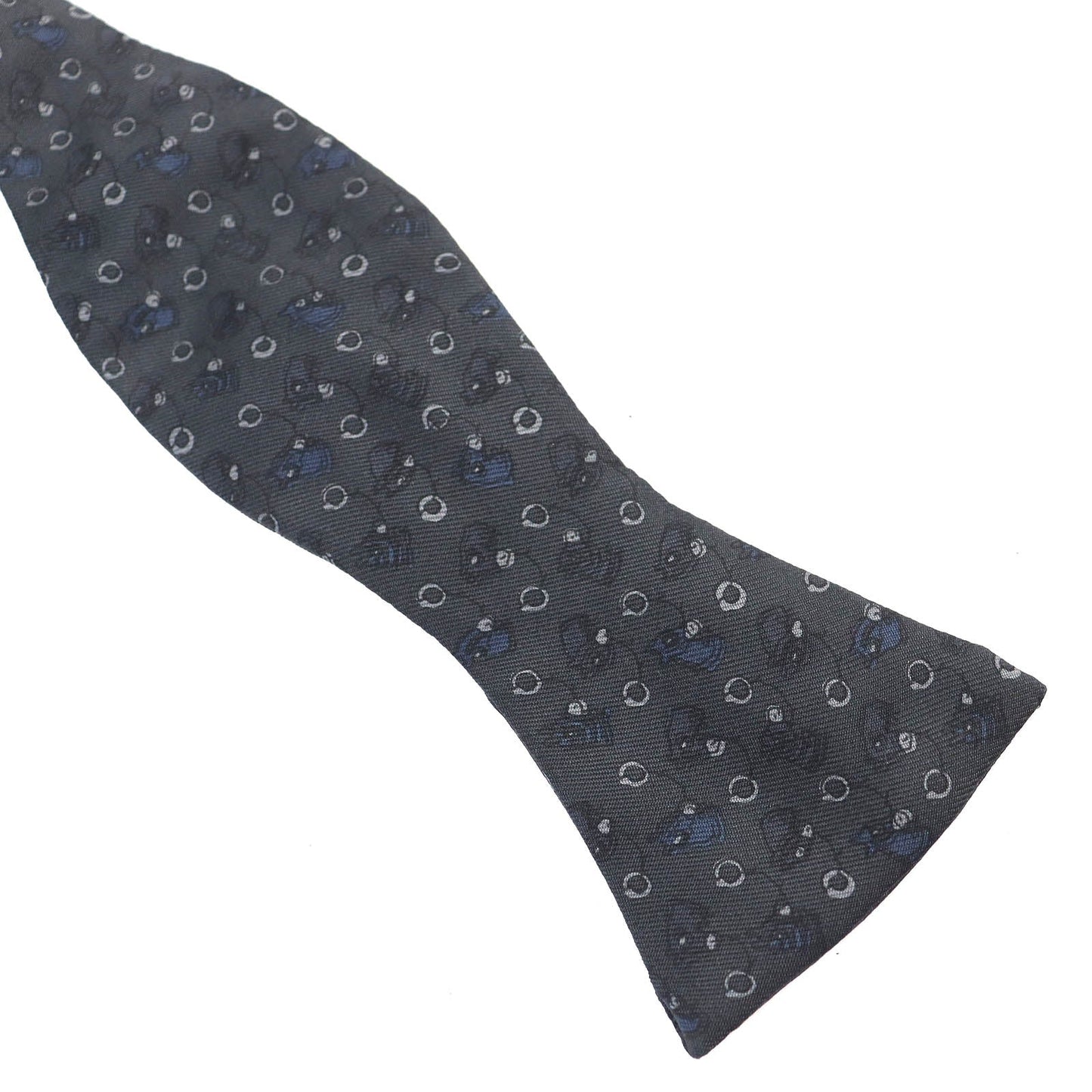 HERMES tie silk black NOEUD PAPILLON TWII