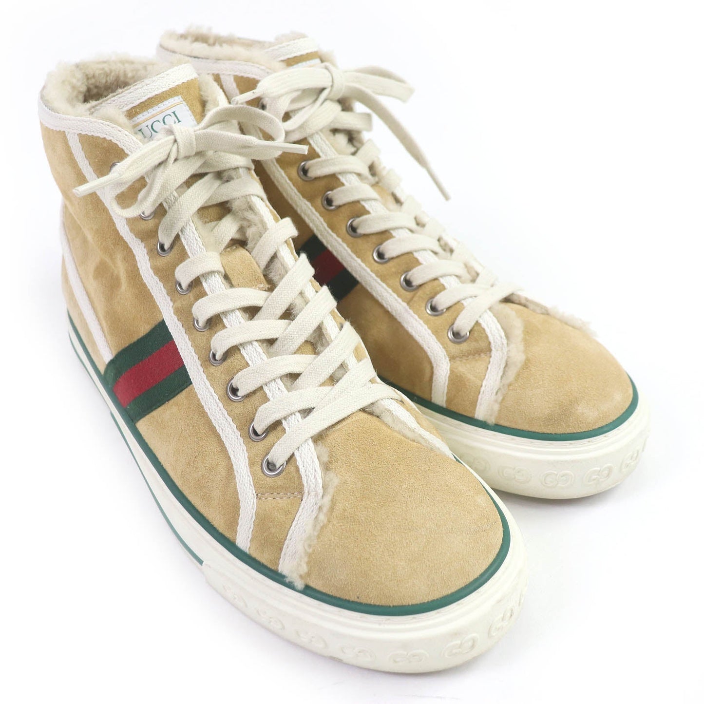 GUCCI High cut sneakers suede beige GUCCI TENNIS 1977 8
