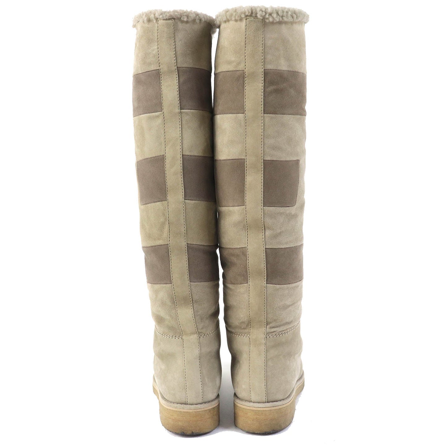 HERMES Knee-high boots Mouton beige 36.5