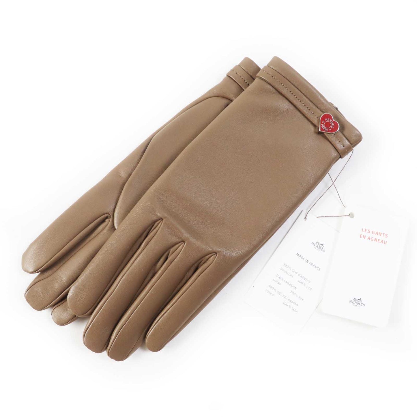 HERMES gloves Lamb leather Etope Dream Love 7.5