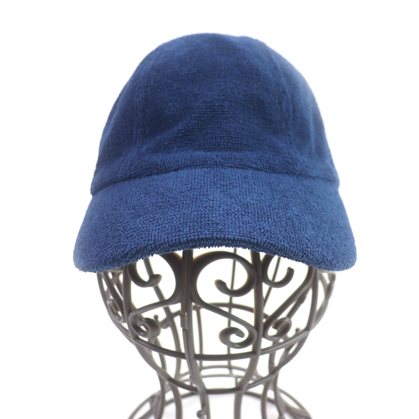 HERMES cap cotton Navy Davis S