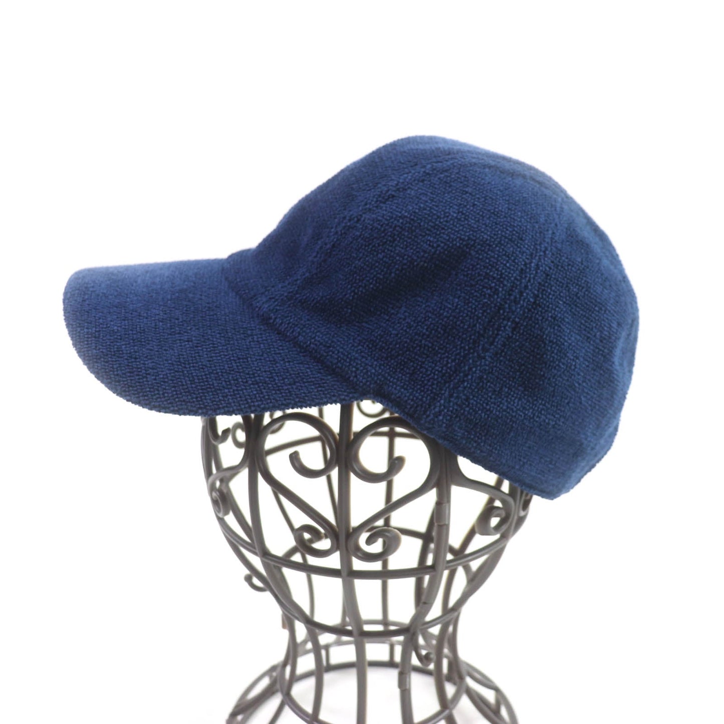 HERMES cap cotton Navy Davis S