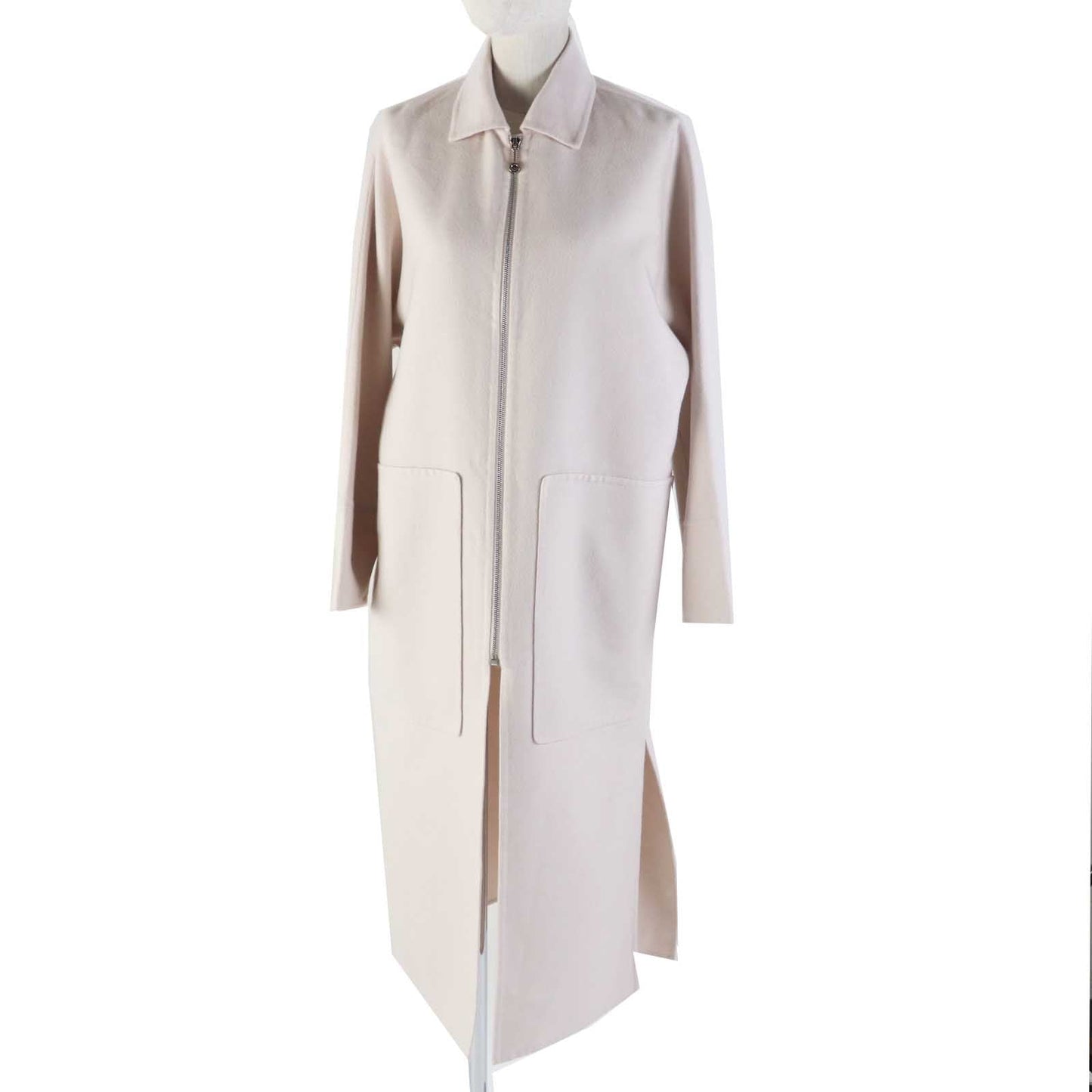 HERMES coat cashmere Baby pink 36