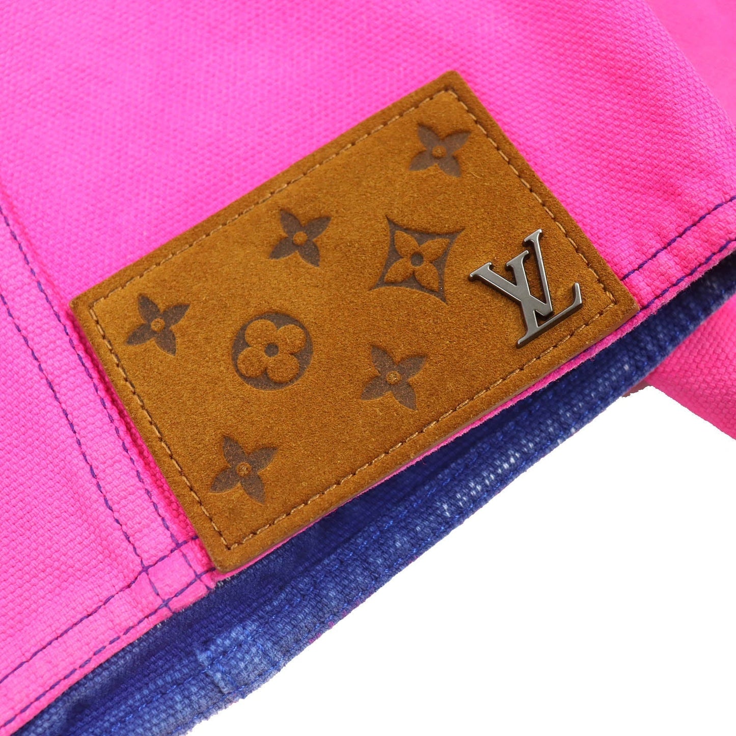 LOUIS VUITTON Denim Jacket HMA83W Outer: 100% cotton, Lining: 100% cotton, Leather part: Cowhide Blue pink Amen Break Cropped Gradient Denim Jacket Amen Break Gradient Denim Cropped Jacket mens 52 Used