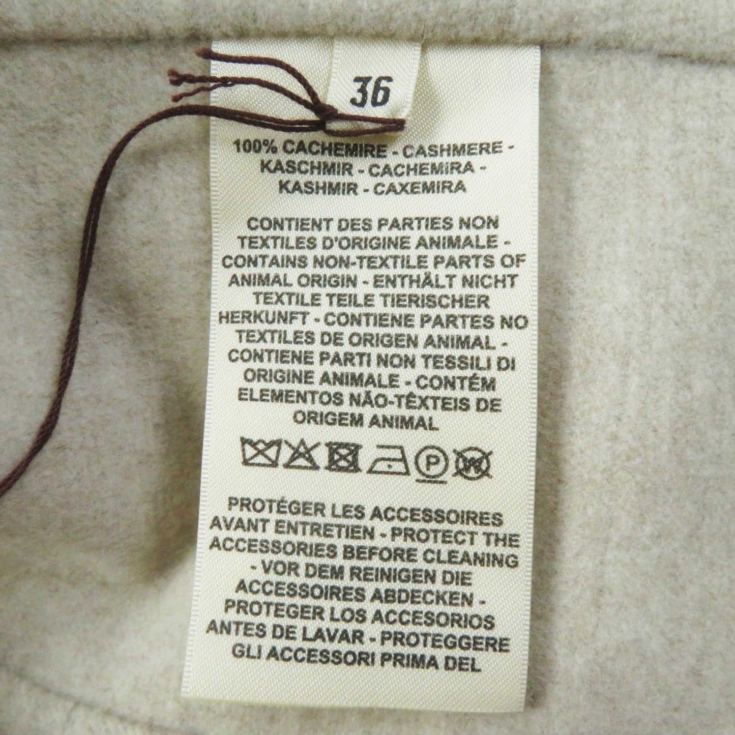 HERMES Best 3E0223DZ cashmere light beige 36