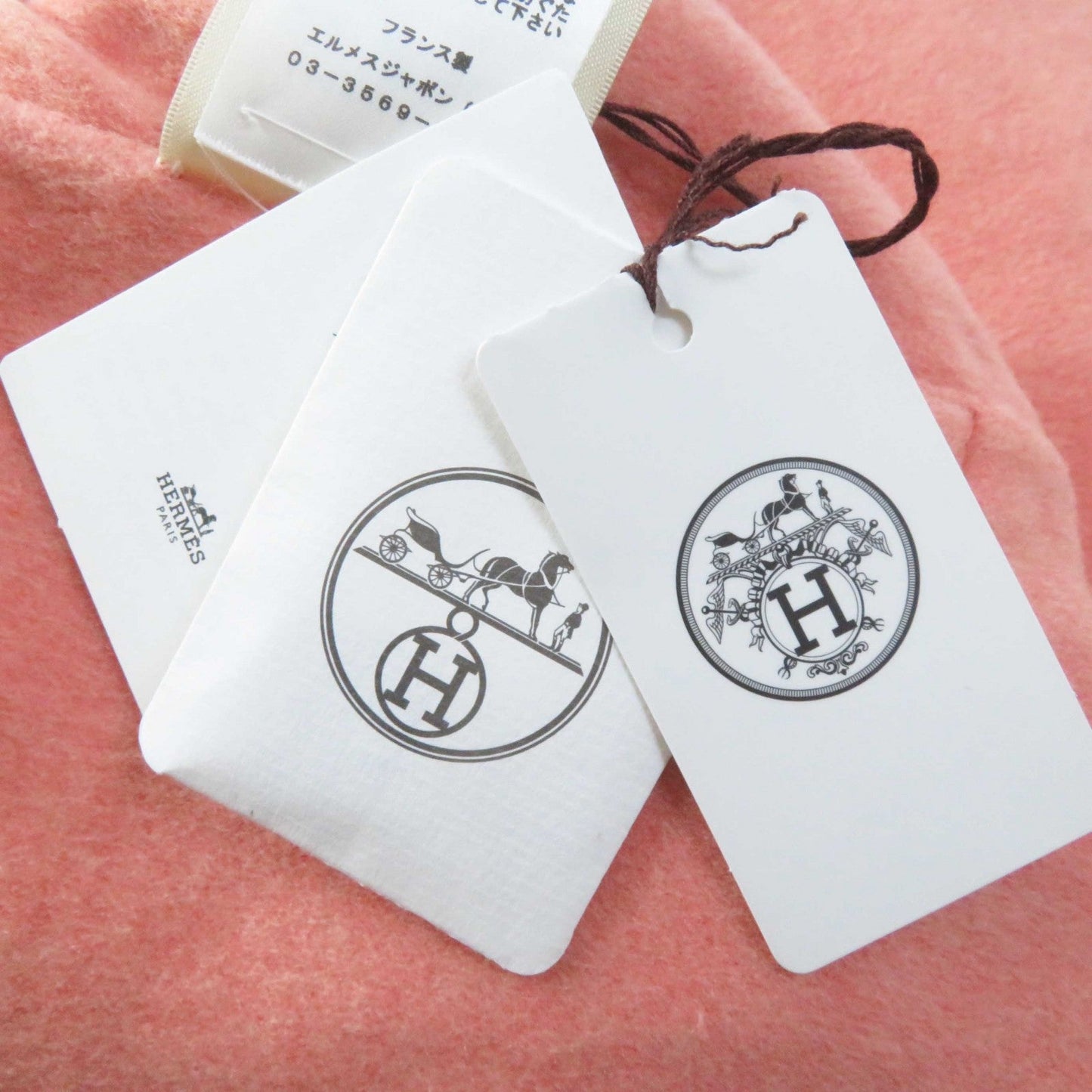 HERMES coat 2H0122DB cashmere pink 34