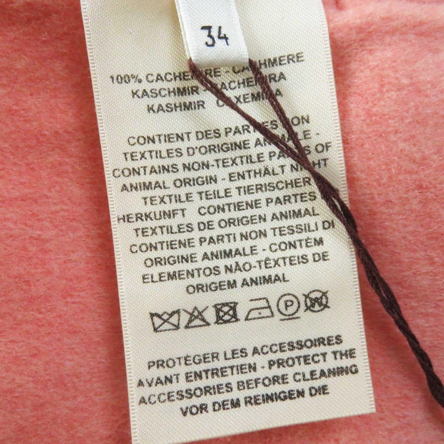 HERMES coat 2H0122DB cashmere pink 34