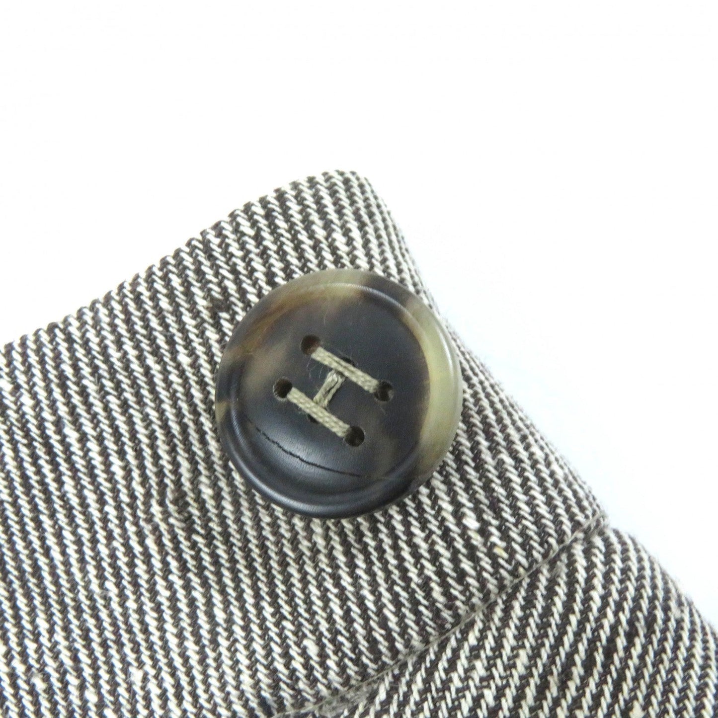 HERMES Tight Skirt linen Brown type 36