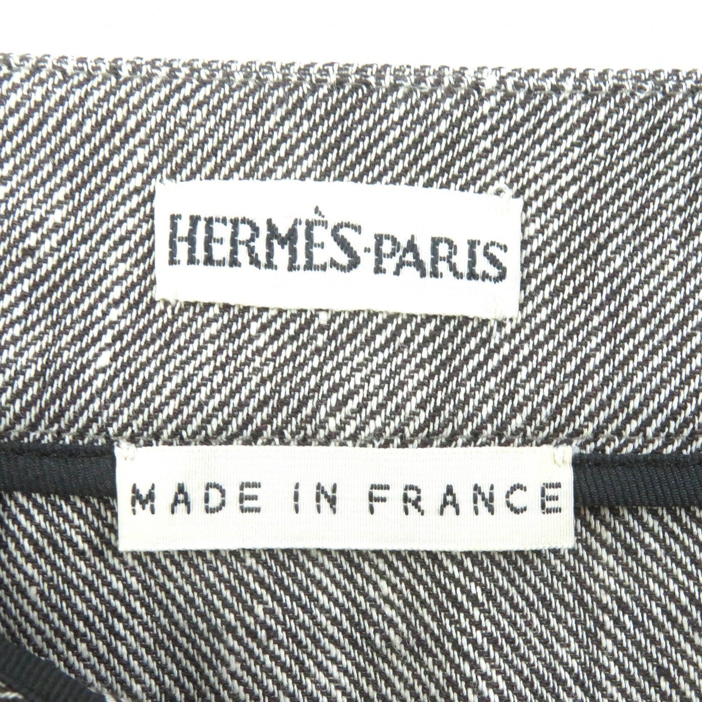 HERMES Tight Skirt linen Brown type 36