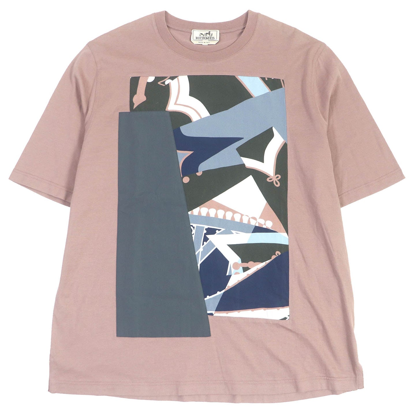 HERMES Short sleeve T-shirt cotton Smokey pink M