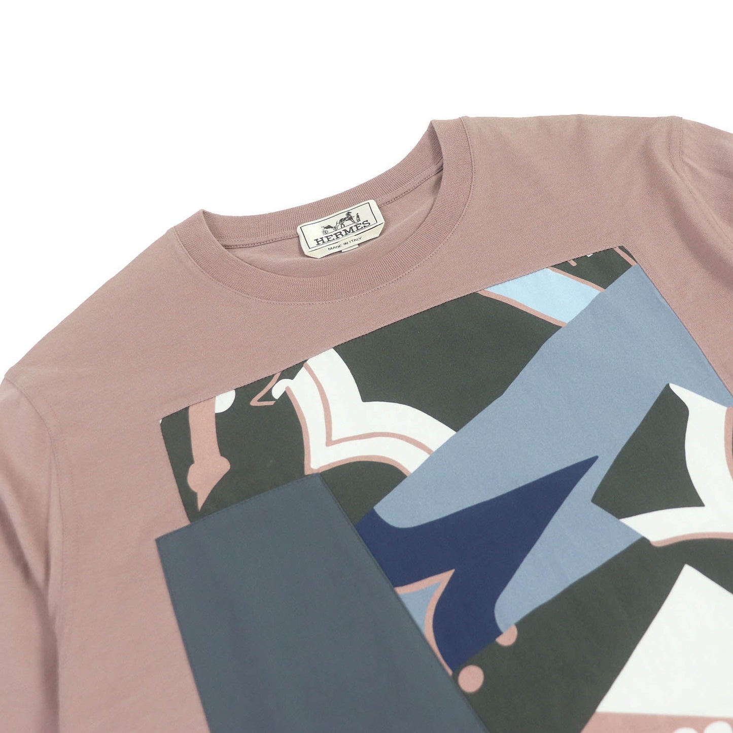 HERMES Short sleeve T-shirt cotton Smokey pink M