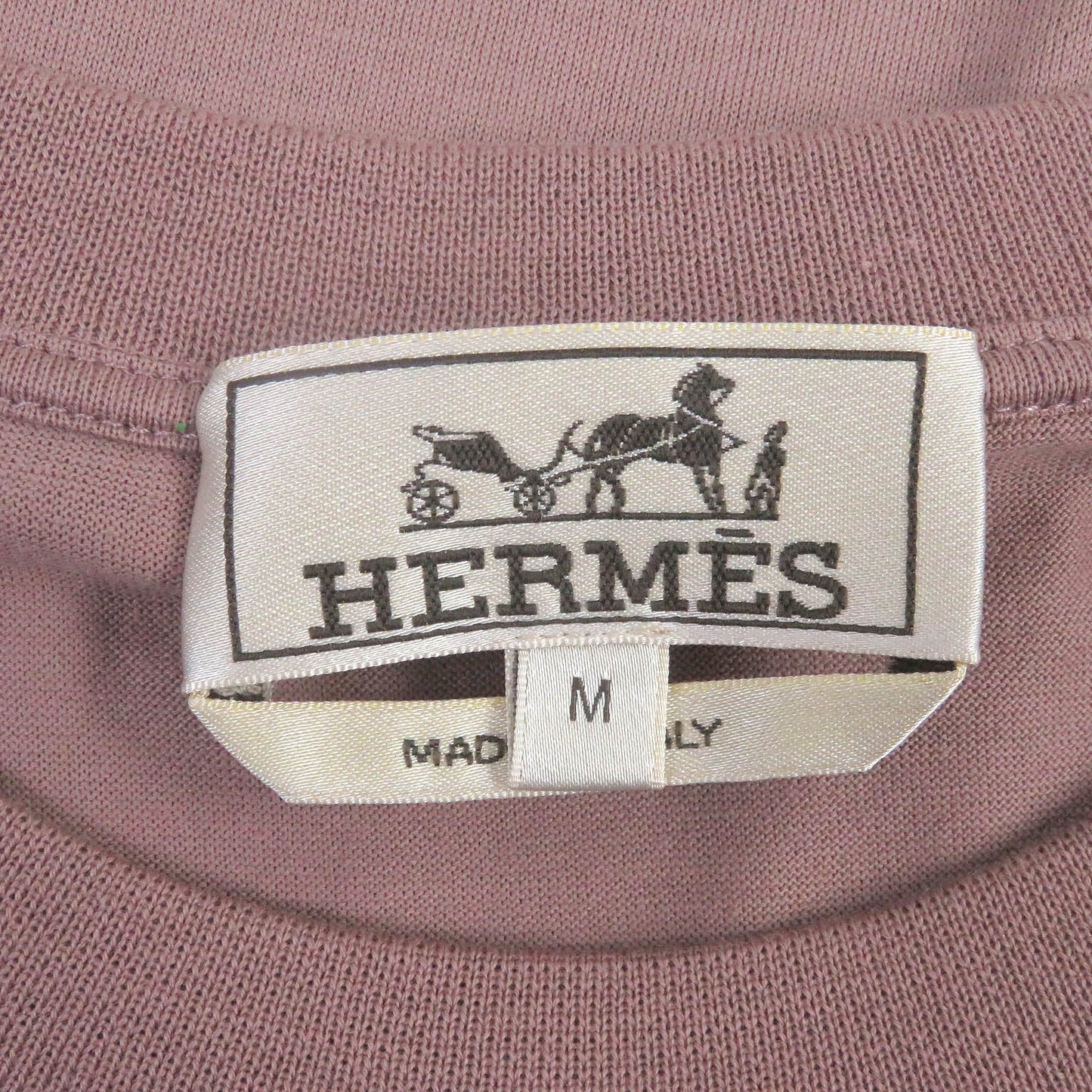 HERMES Short sleeve T-shirt cotton Smokey pink M