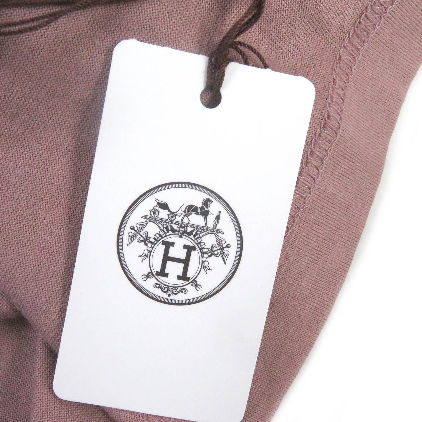 HERMES Short sleeve T-shirt cotton Smokey pink M