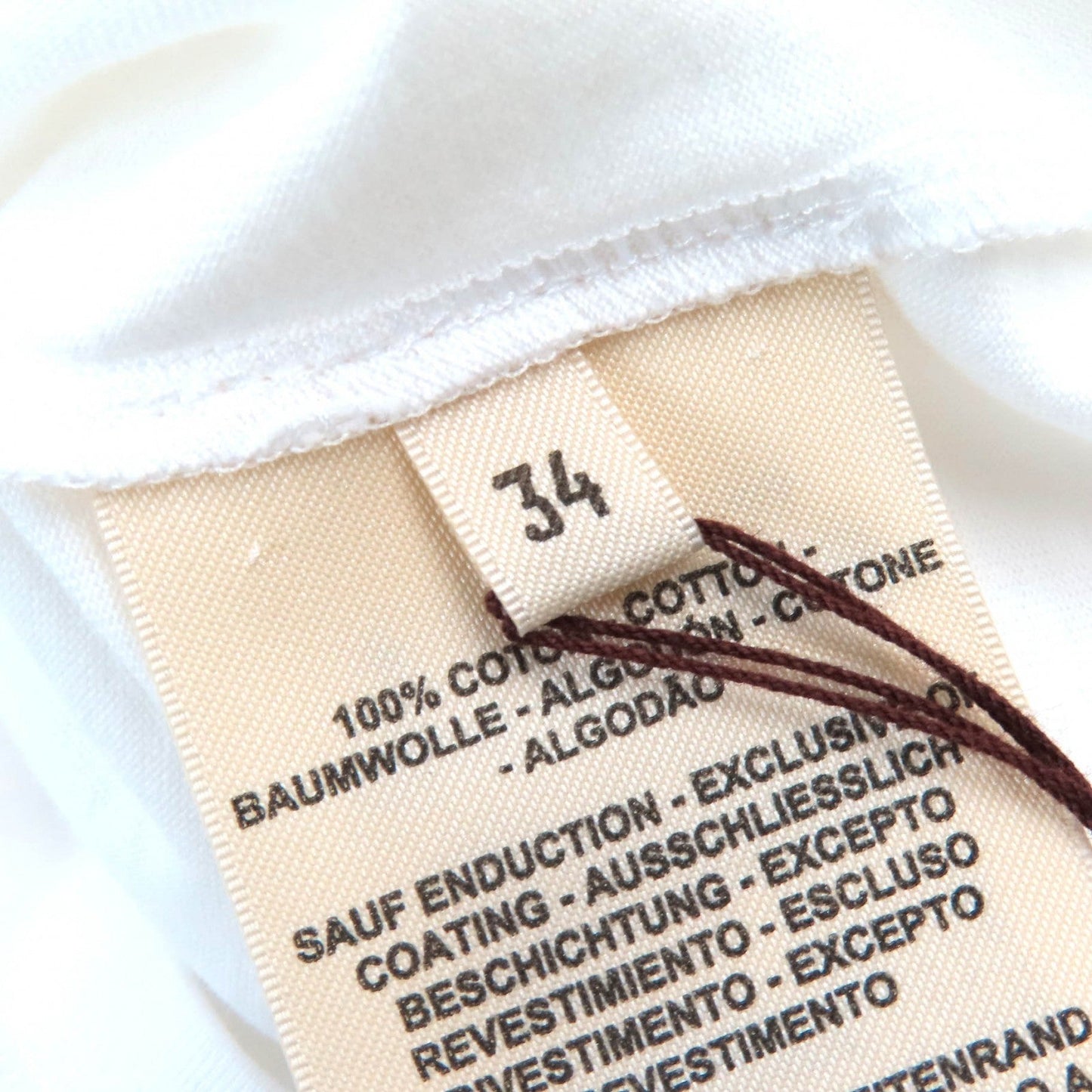 HERMES Short sleeve T-shirt cotton White navy 34