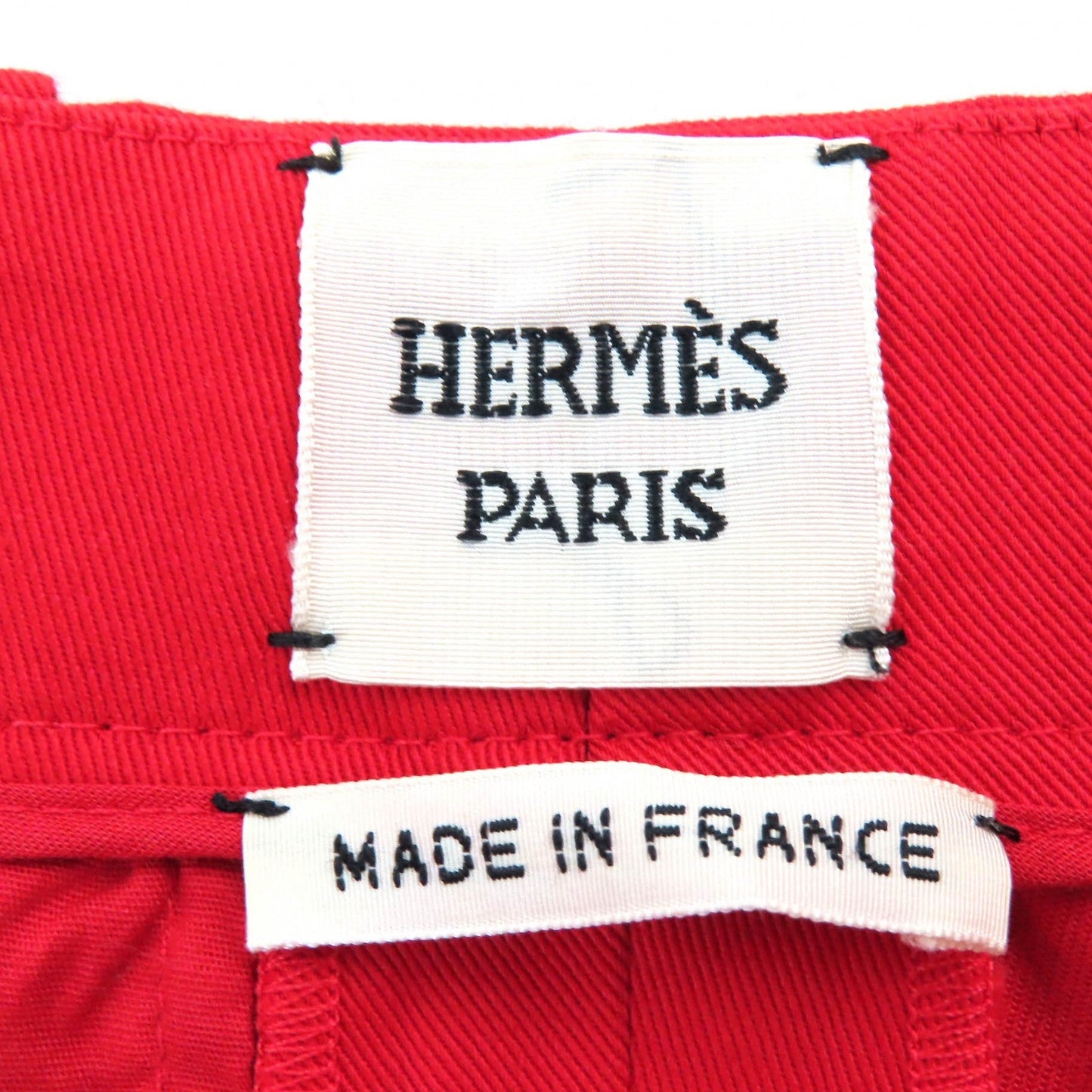 HERMES Pants cotton Red 34