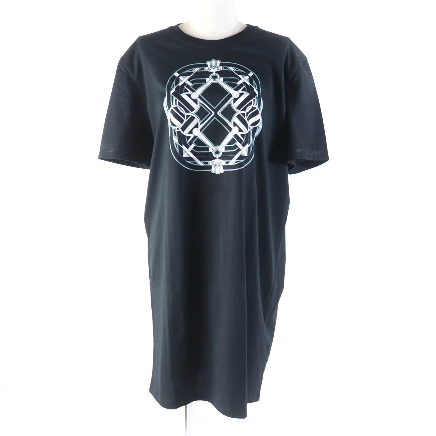 HERMES one piece cotton black cartouche 40