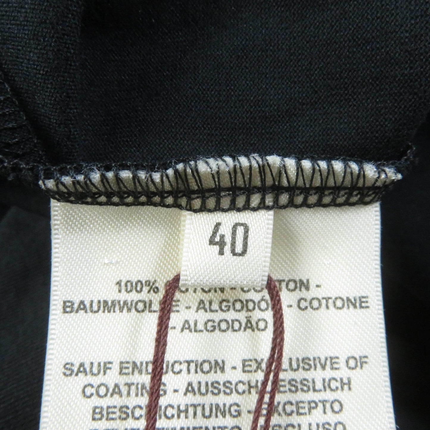 HERMES one piece cotton black cartouche 40
