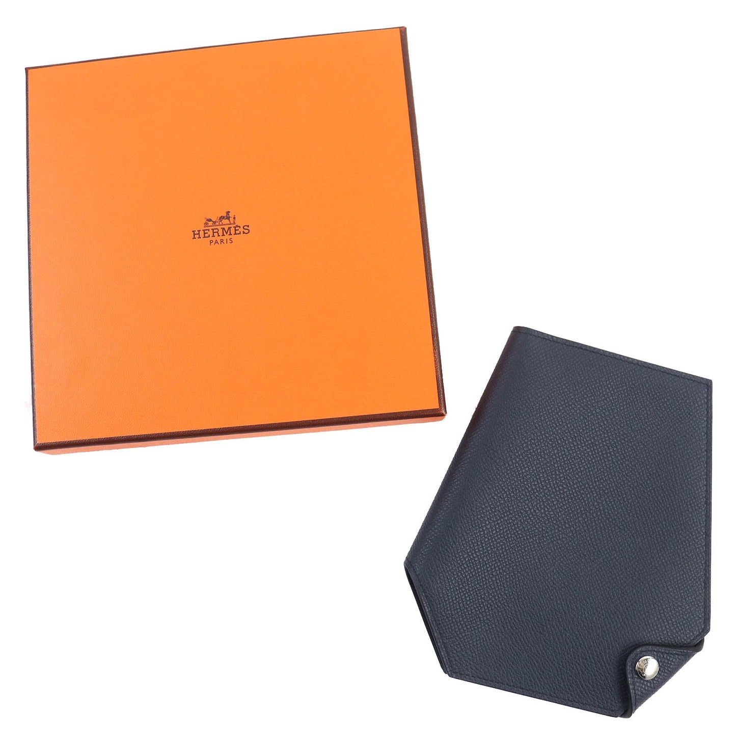 HERMES Pass case Epsom Indigo blue