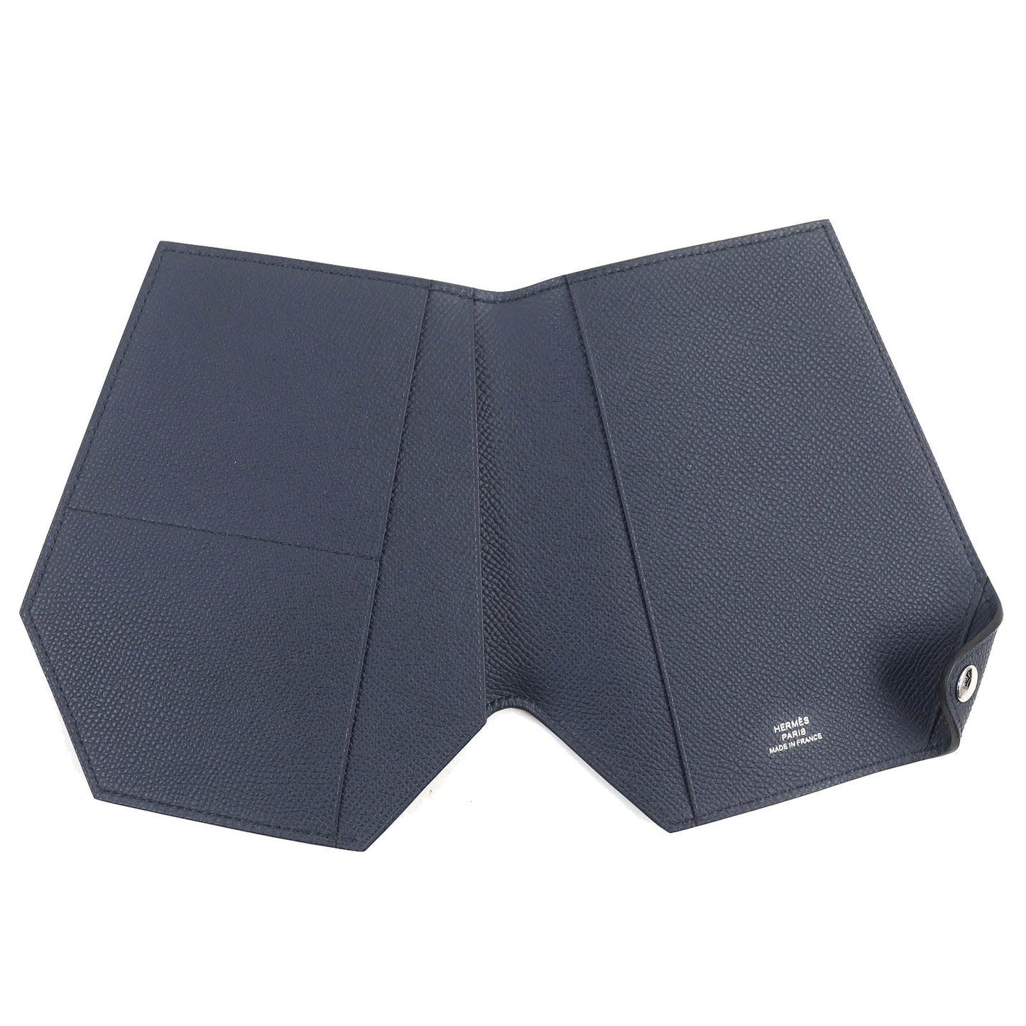 HERMES Pass case Epsom Indigo blue