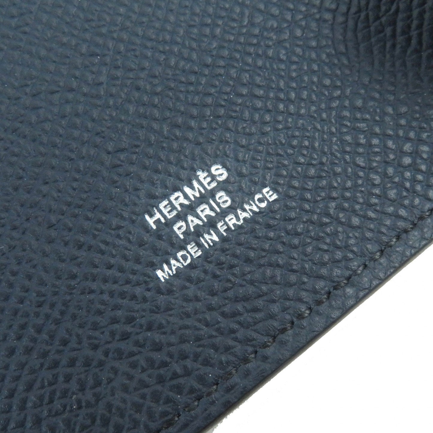 HERMES Pass case Epsom Indigo blue