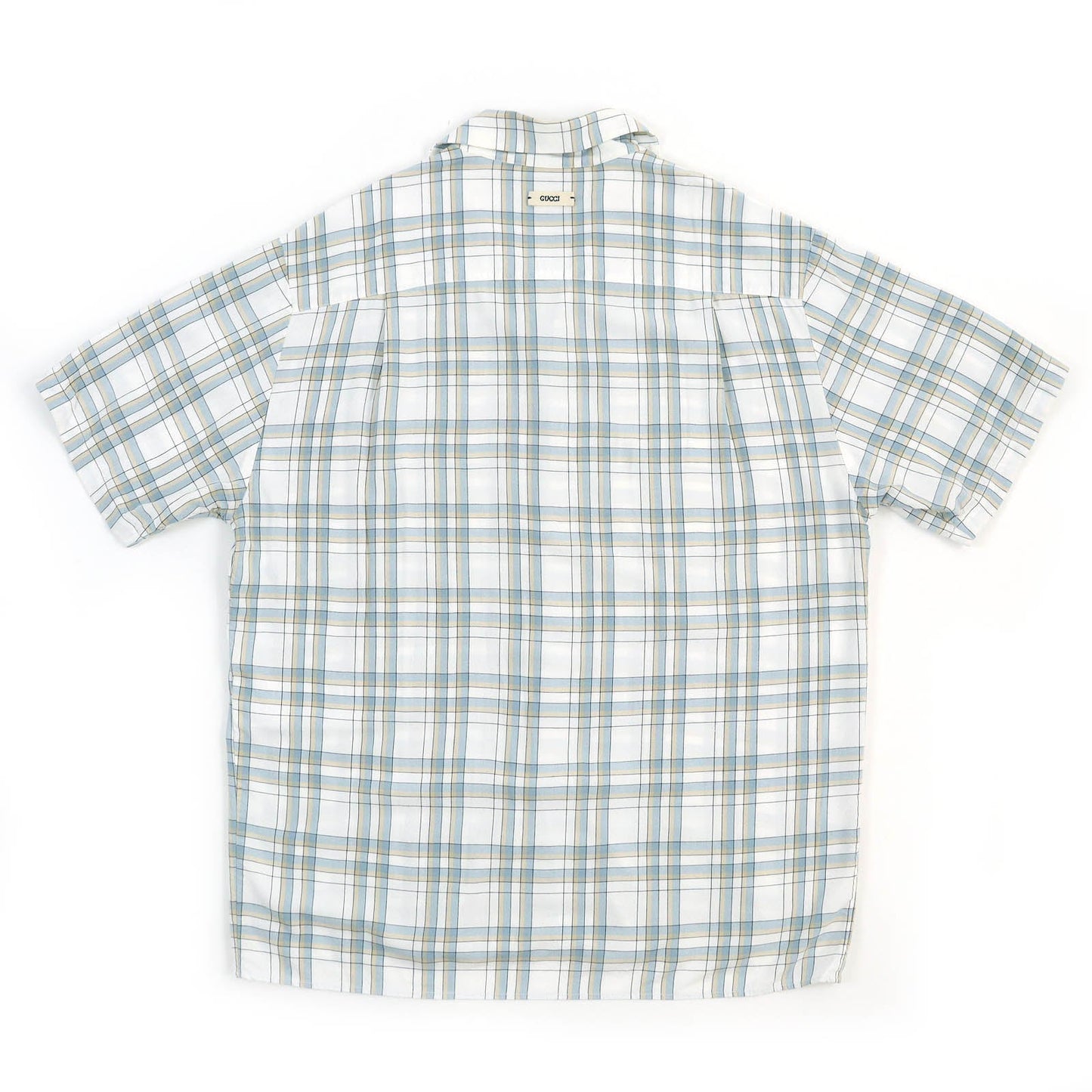 GUCCI Short sleeve shirt 685946 Rayon White Blue Beige 48