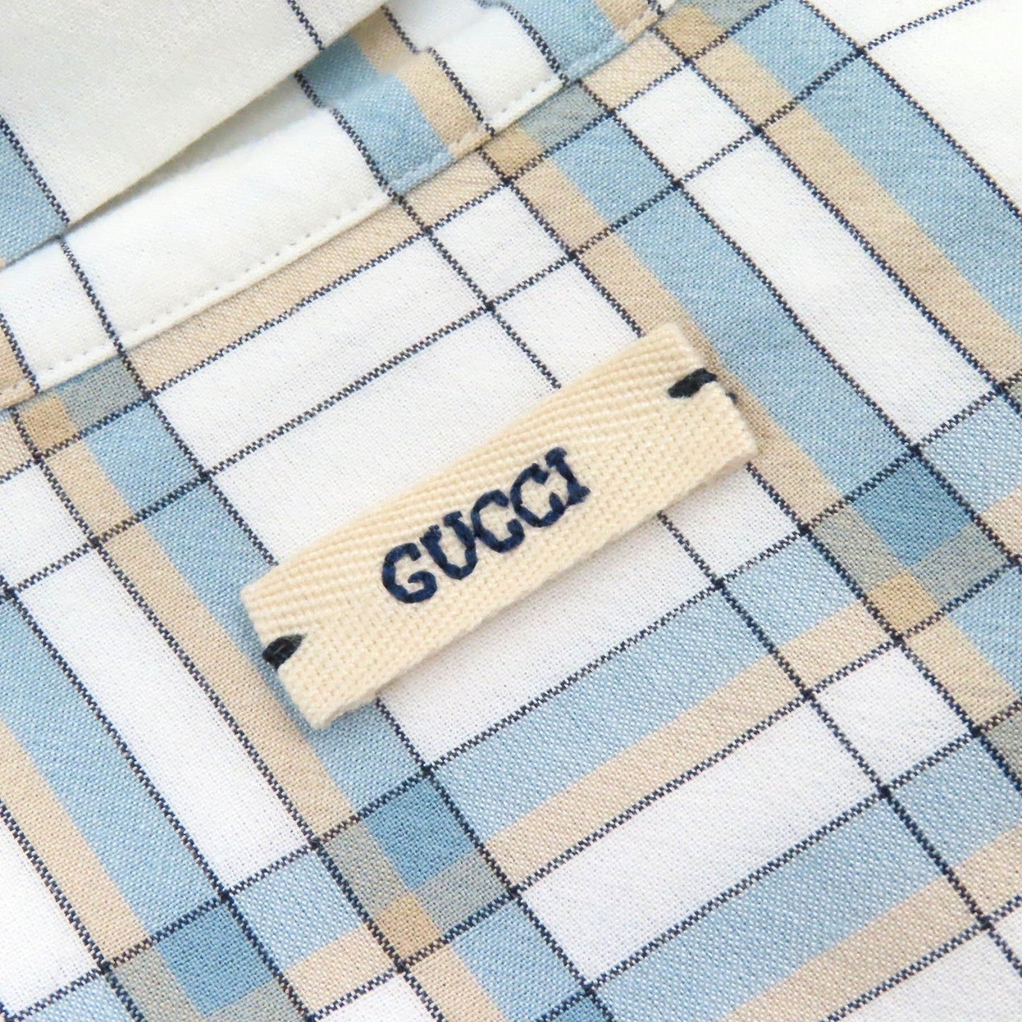 GUCCI Short sleeve shirt 685946 Rayon White Blue Beige 48
