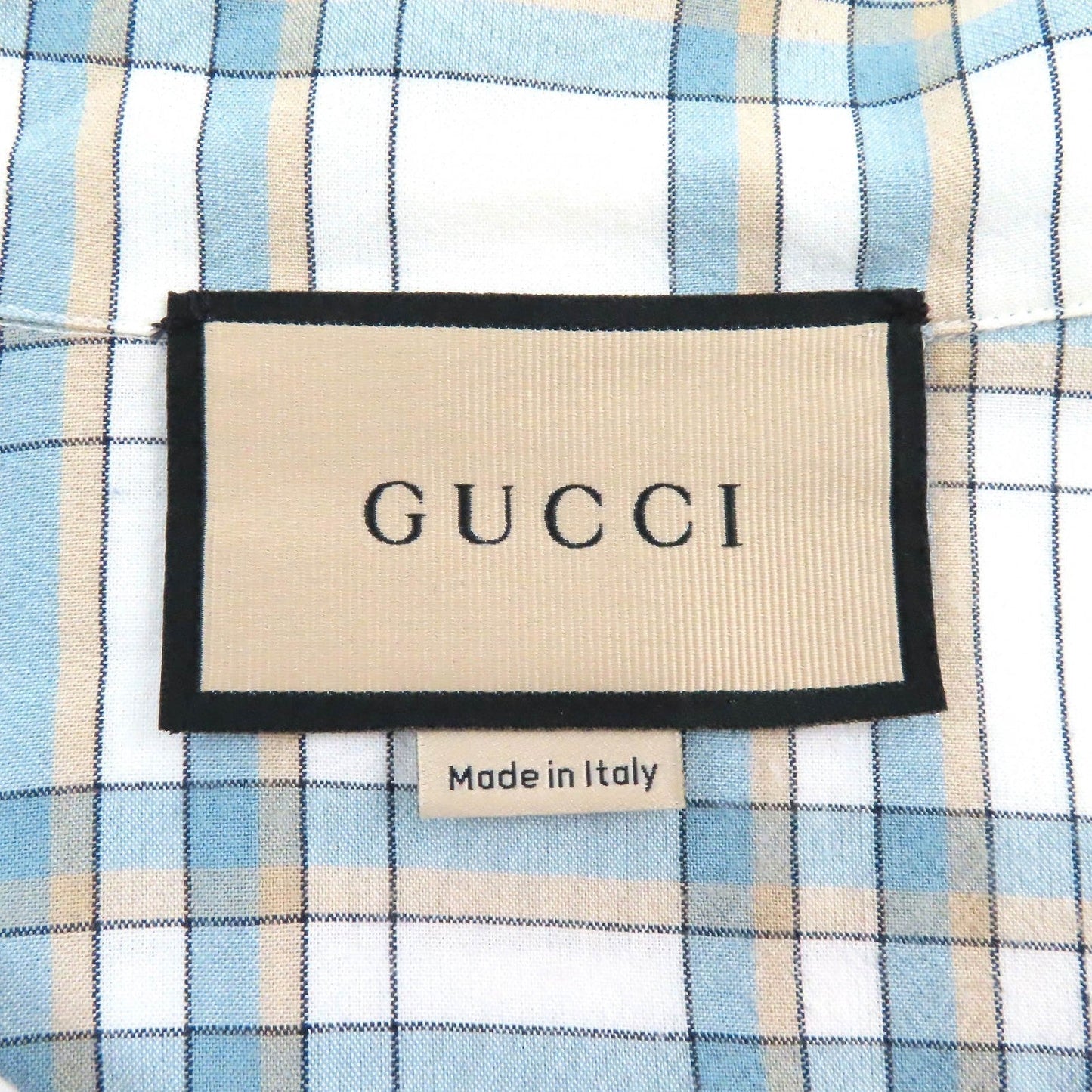 GUCCI Short sleeve shirt 685946 Rayon White Blue Beige 48