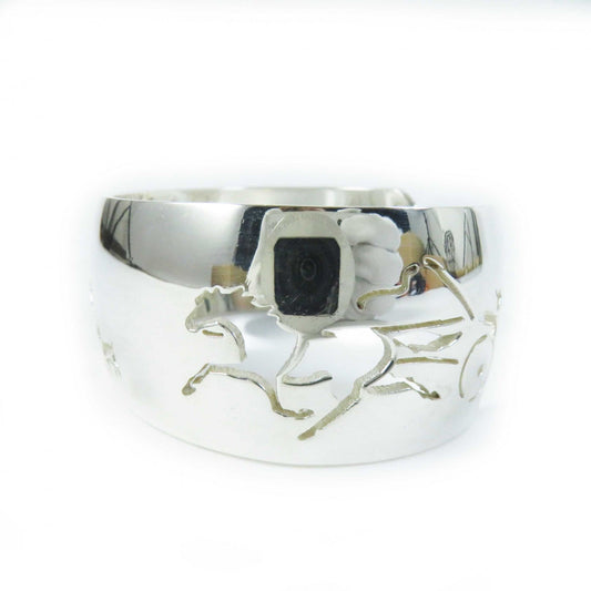 HERMES Bangle SV925 Silver Carriage motif