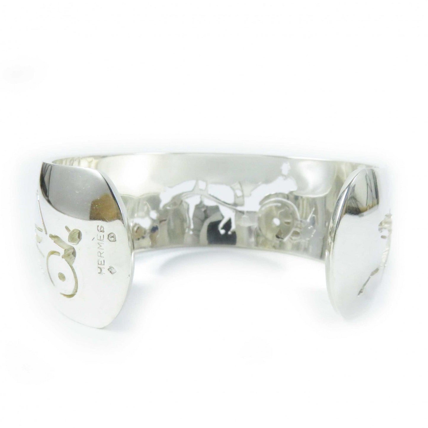 HERMES Bangle SV925 Silver Carriage motif