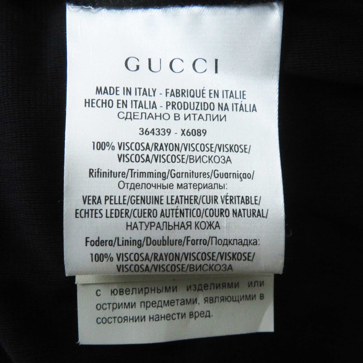 GUCCI one piece 364339 Rayon black XS