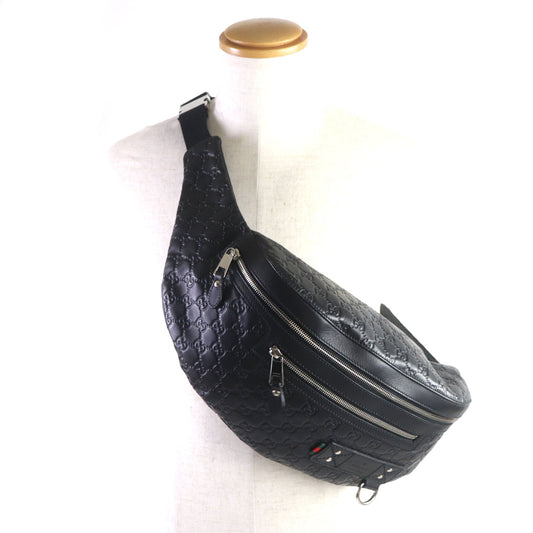 GUCCI Sling bag 246409 Sima leather black Sima leather