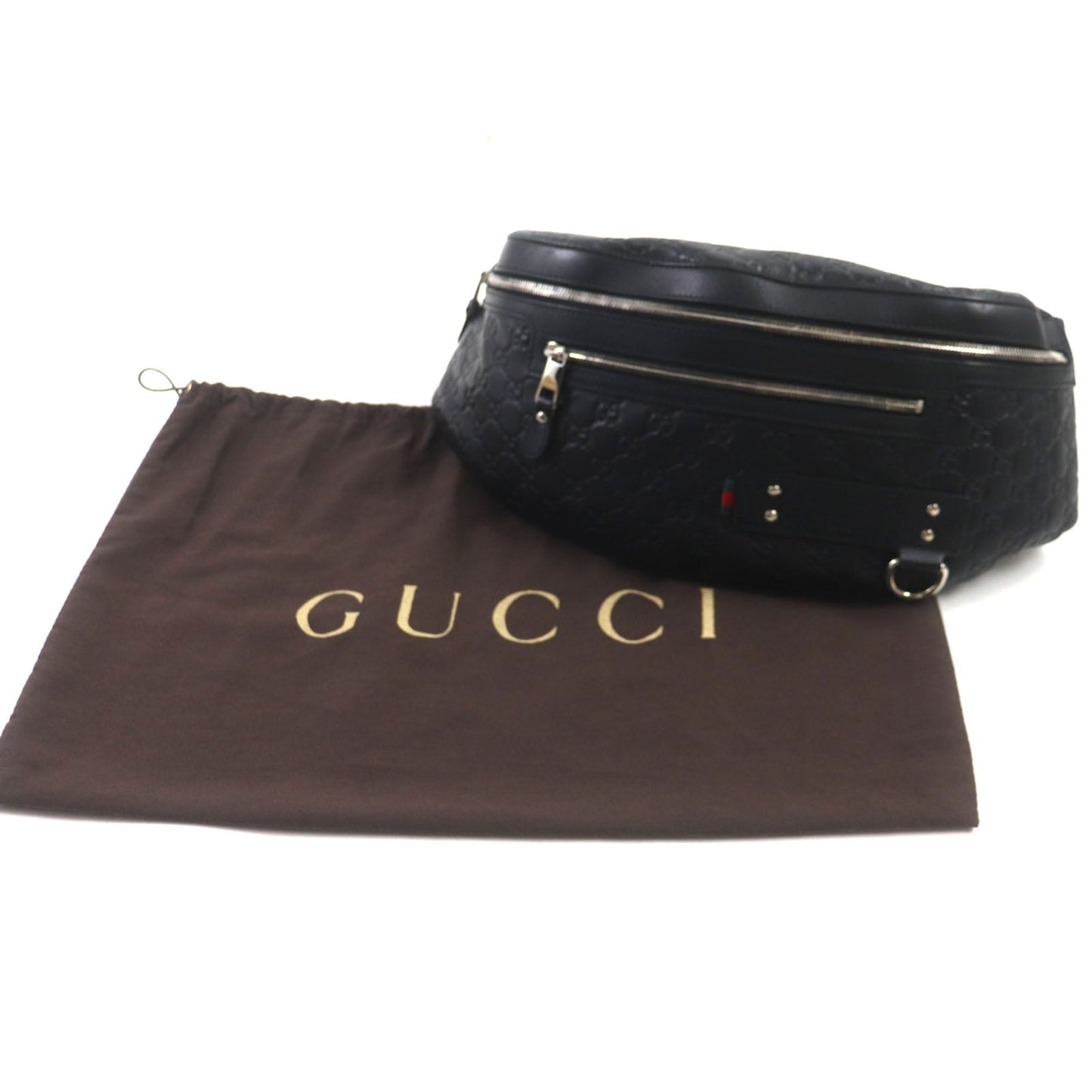 GUCCI Sling bag 246409 Sima leather black Sima leather