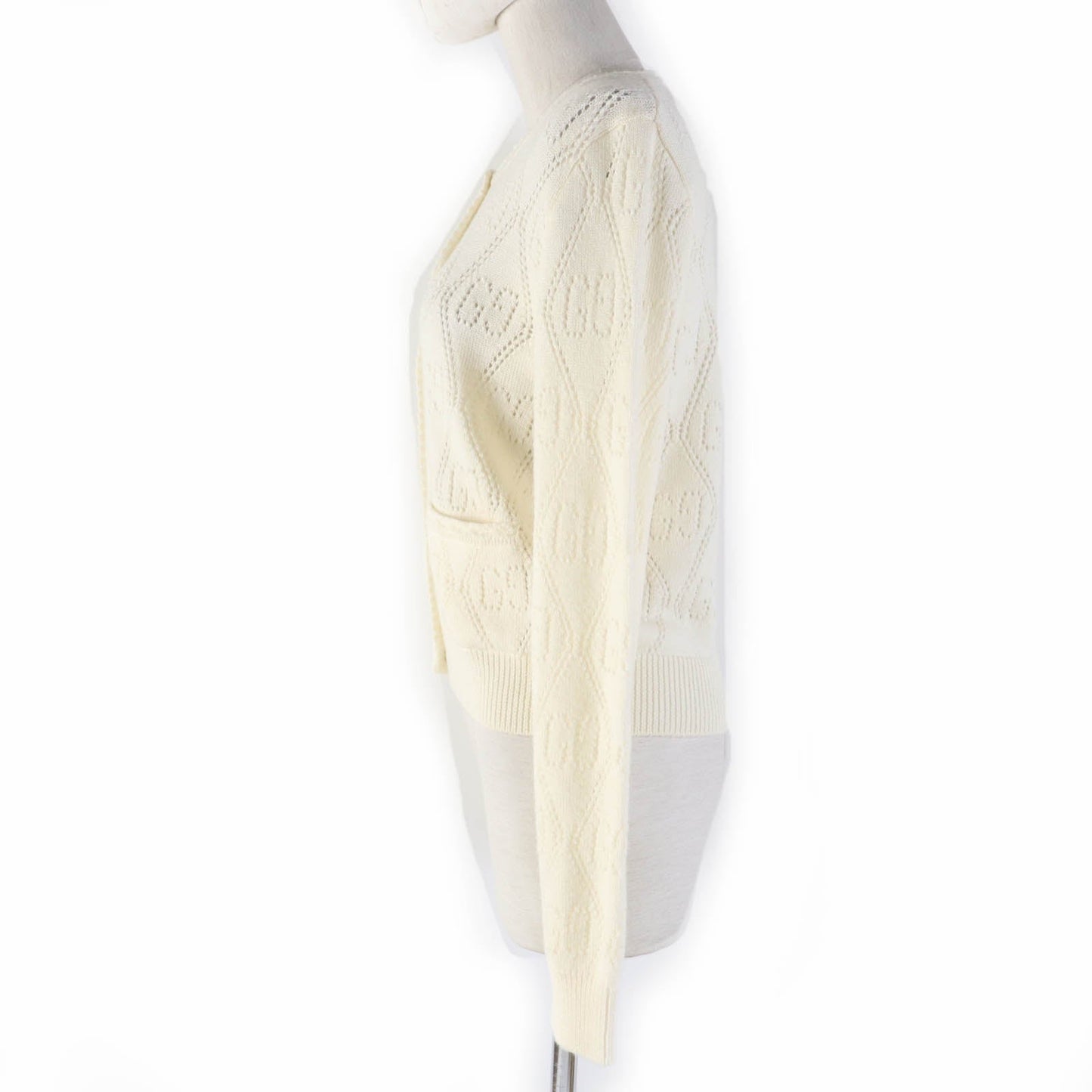 GUCCI cardigan 642117 wool Ivory XS