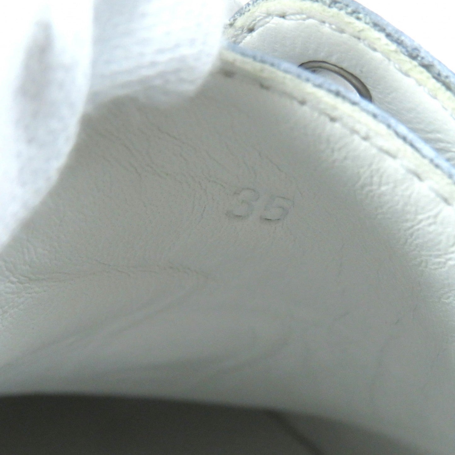HERMES sneakers Main: Leather Silver Cross Women 35 Used