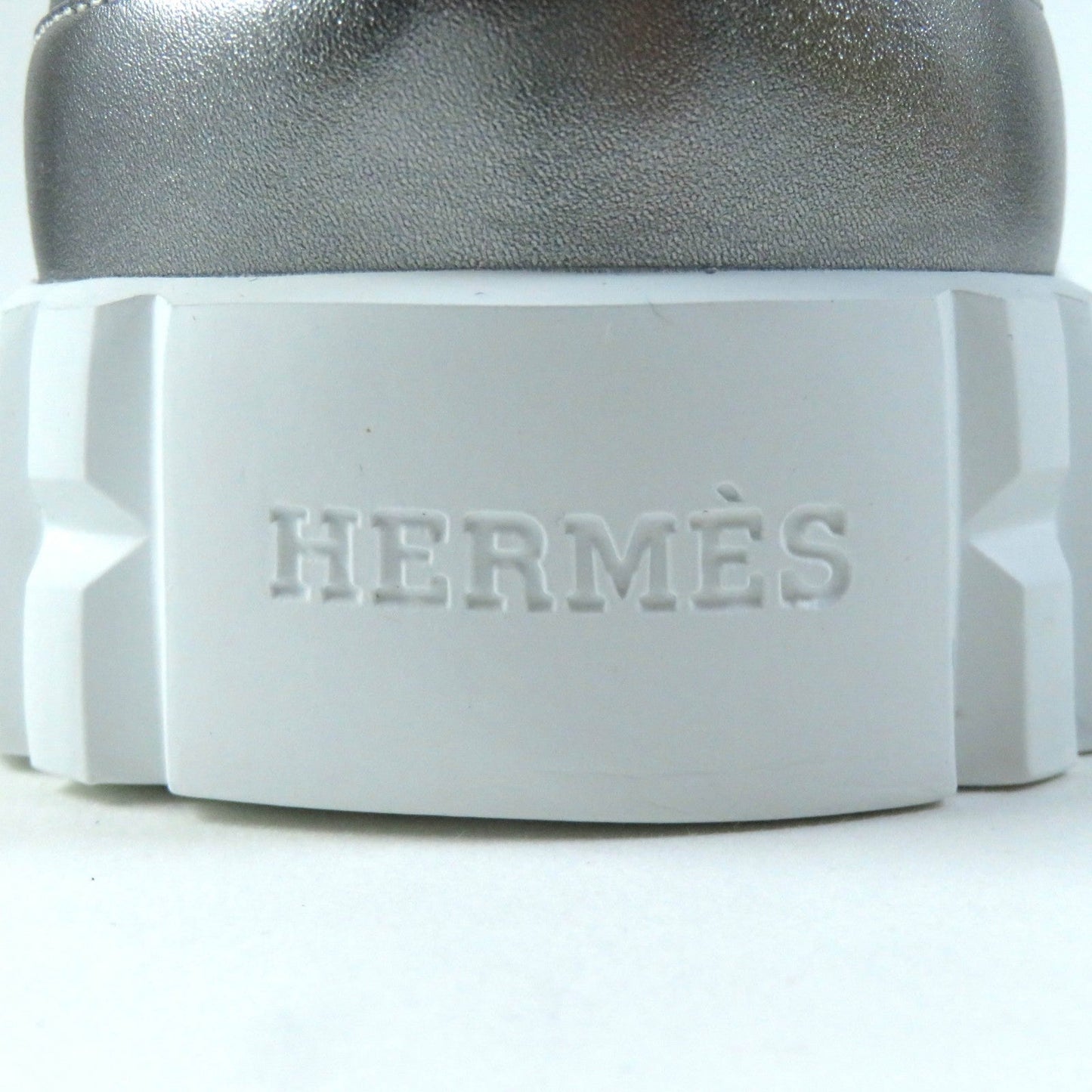HERMES sneakers Main: Leather Silver Cross Women 35 Used