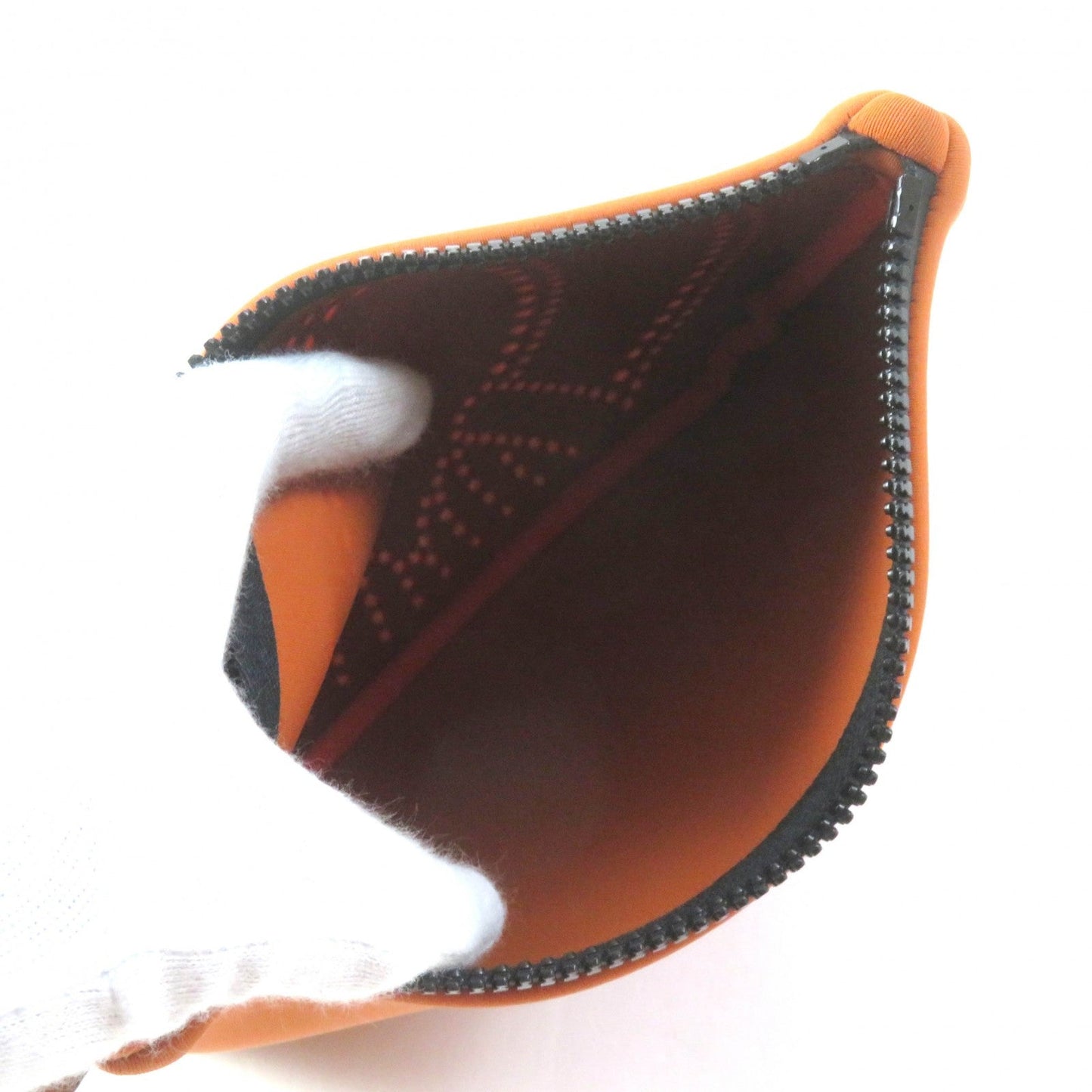 HERMES Pouch polyamide Orange Neoban Kanoe H PM