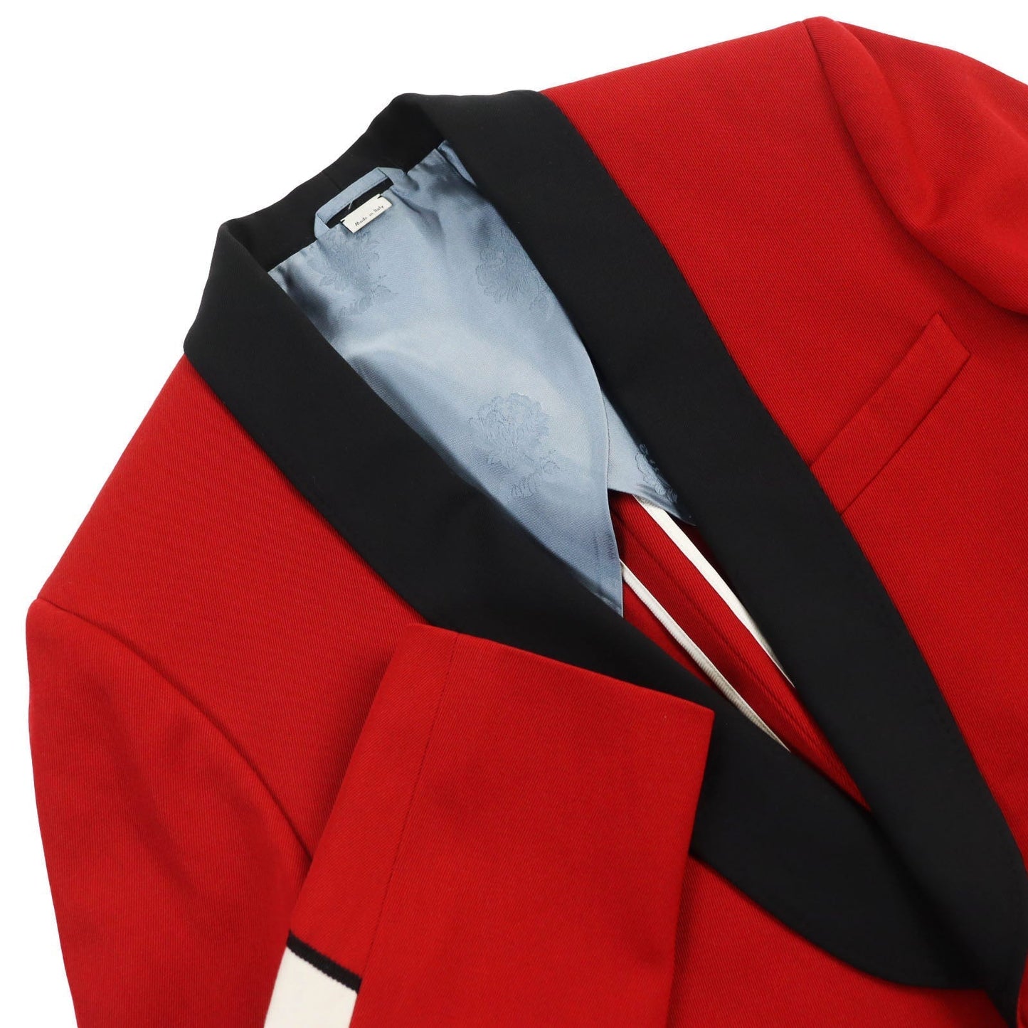 GUCCI tailored jacket 568655 wool Red GUCCI Band shawl lapel single jacket 44