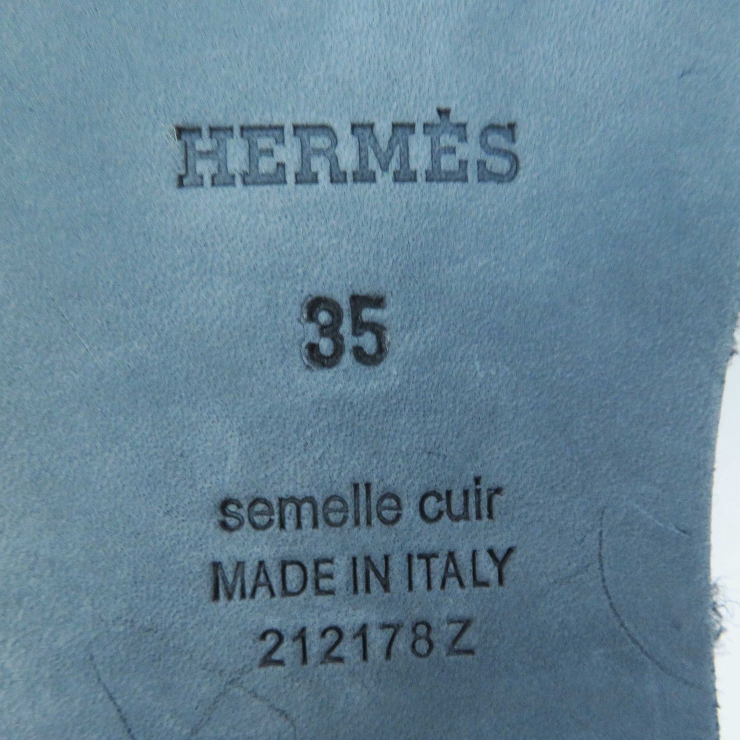 HERMES Sandals Mouton black Oran 35