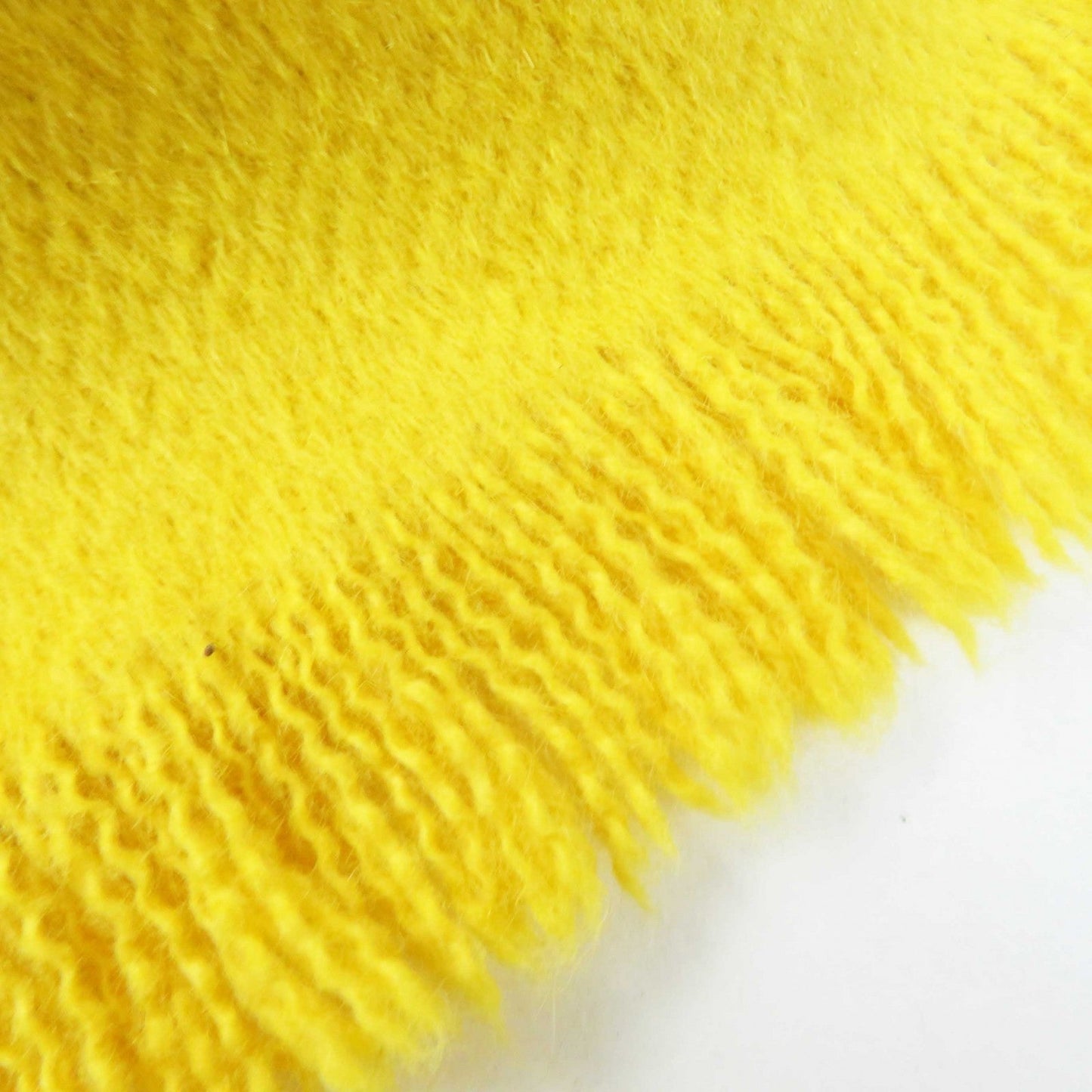 HERMES Scarf Main: 100% silk, Lining: 100% angora Yellow type Women Used
