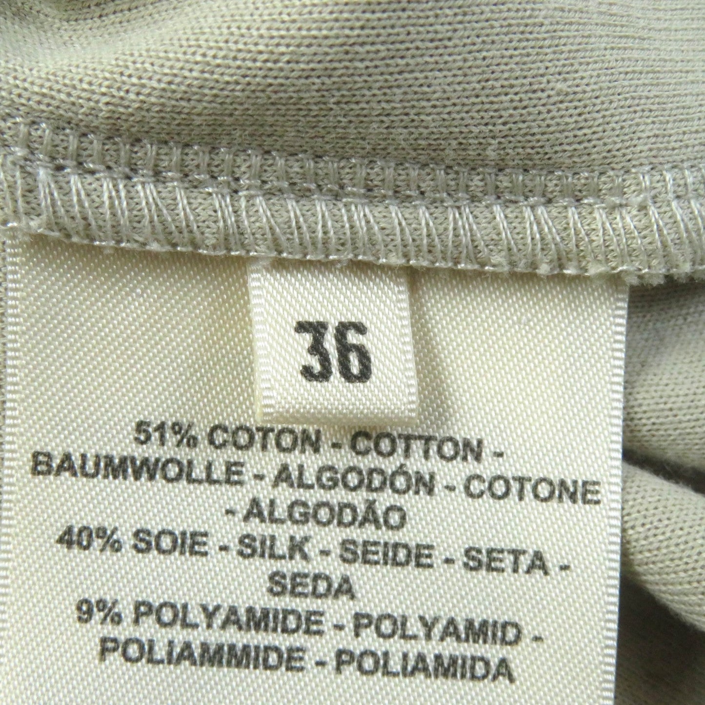 HERMES one piece 4E4528DI cotton beige Drawstring dress 36