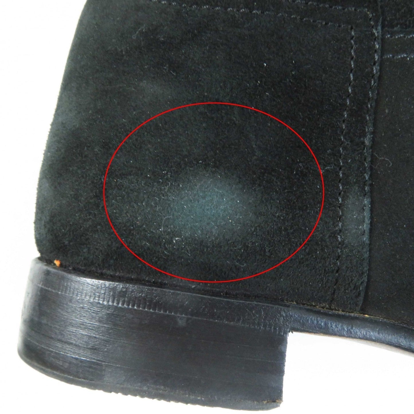 HERMES Knee-high boots Main: Suede leather black Women 35 Used