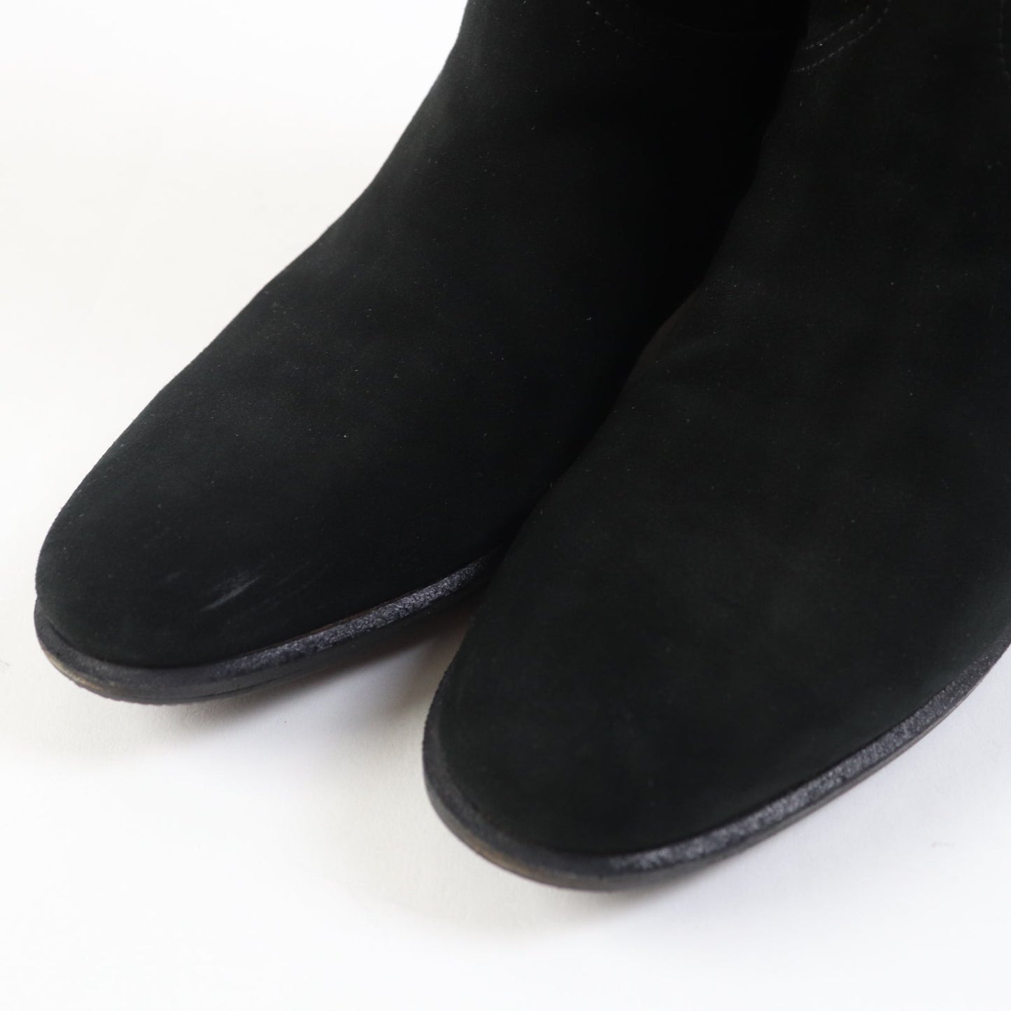 HERMES Knee-high boots Main: Suede leather black Women 35 Used