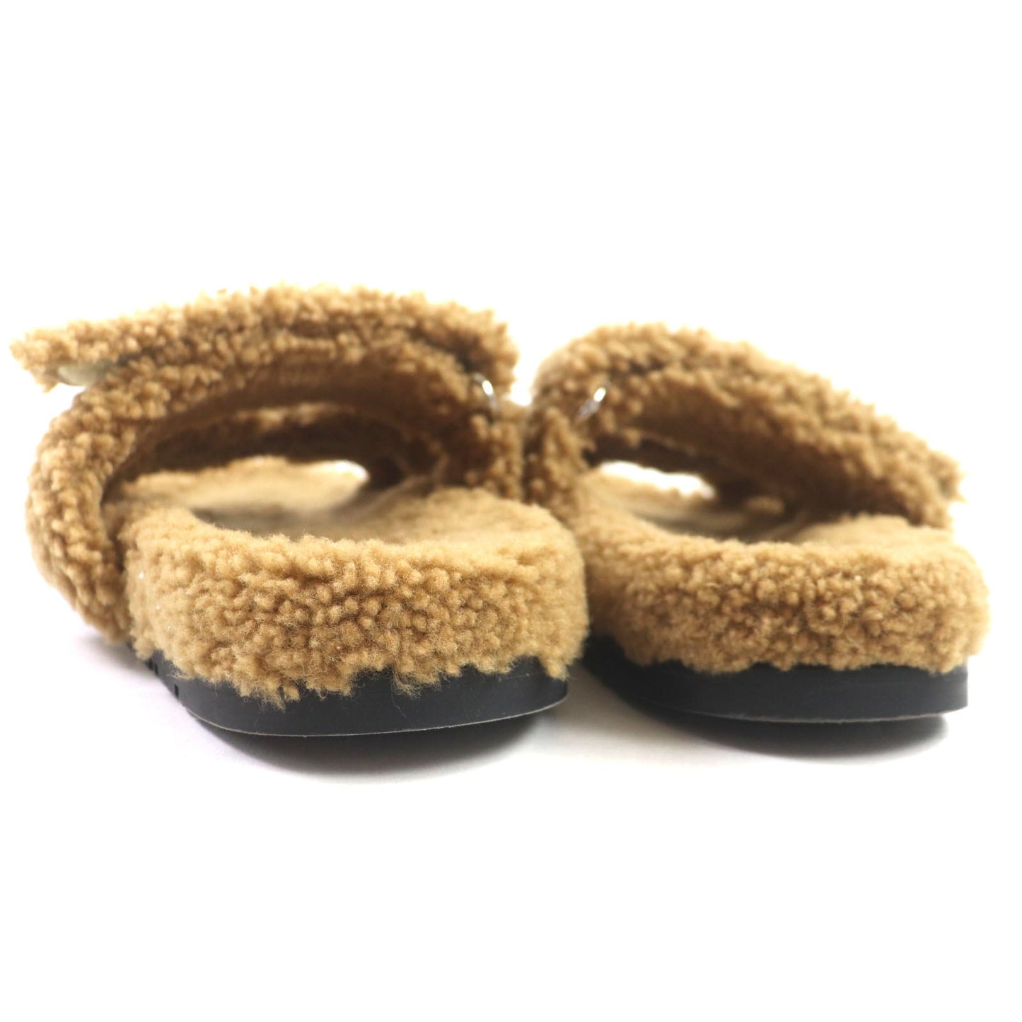 HERMES Sandals Mouton Brown Shipre No description
