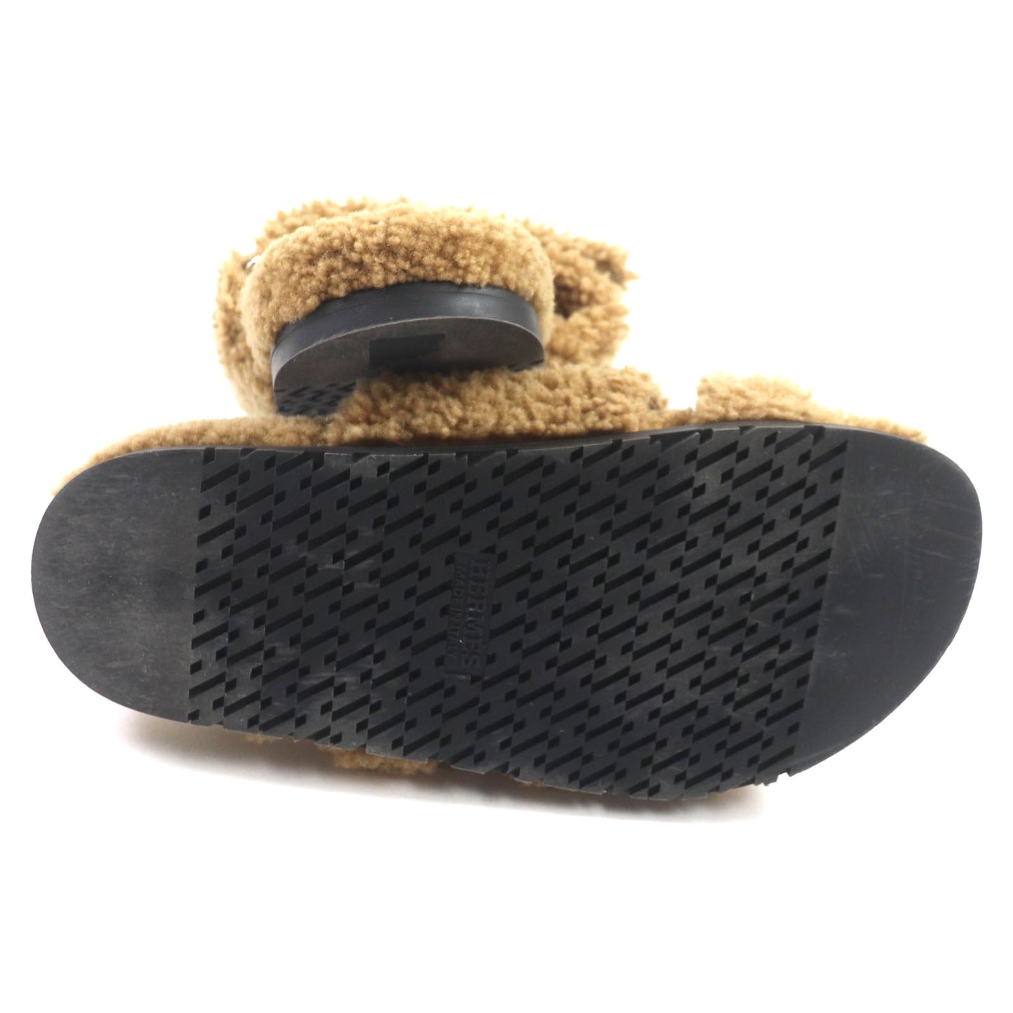 HERMES Sandals Mouton Brown Shipre No description