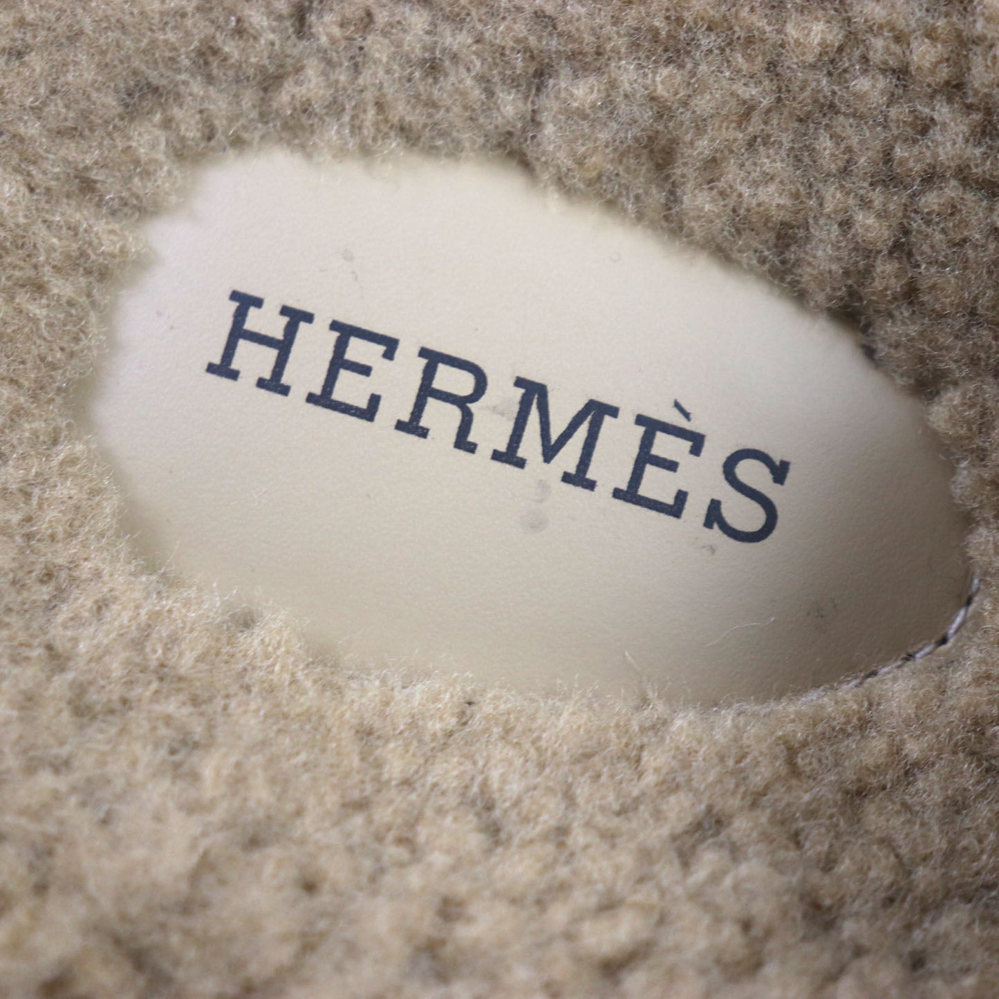 HERMES Sandals Mouton Brown Shipre No description